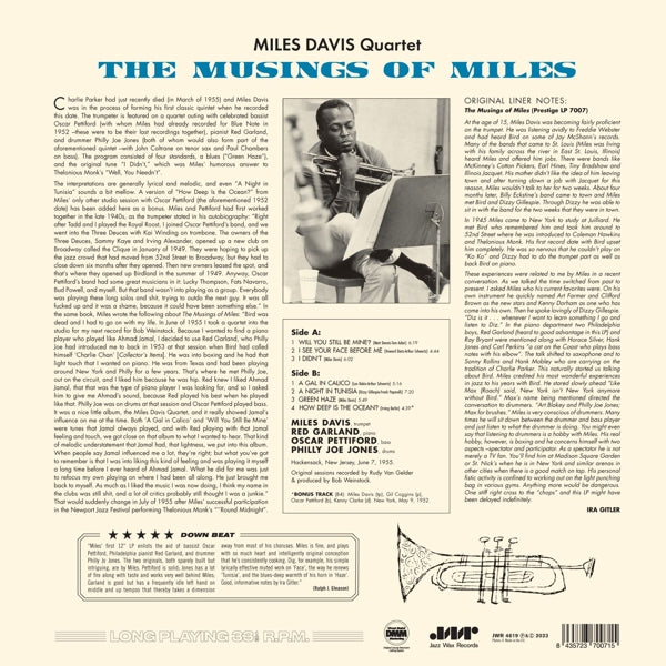 Miles Davis - Musing of Miles (LP) Cover Arts and Media | Records on Vinyl
