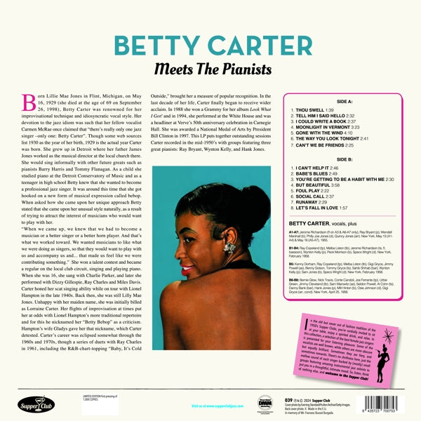 Betty Carter - Meets the Pianists (LP) Cover Arts and Media | Records on Vinyl