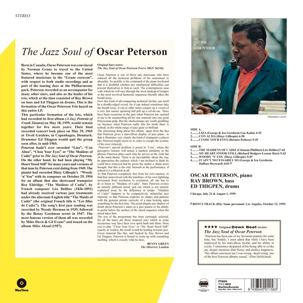  |  Vinyl LP | Oscar Peterson - The Jazz Soul of Oscar Peterson (LP) | Records on Vinyl