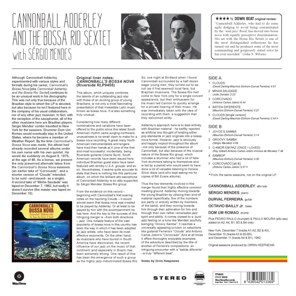  |  Vinyl LP | Cannonball & Sergio Mendes Adderley - And the Bossa Rio Sextet (LP) | Records on Vinyl