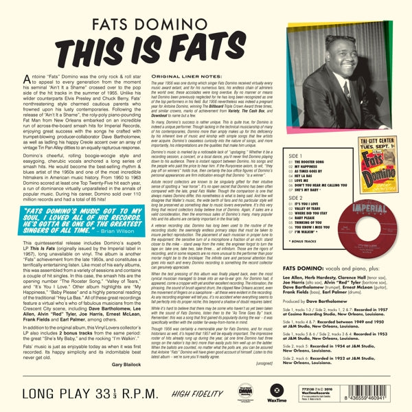  |  Vinyl LP | Fats Domino - This is Fats (LP) | Records on Vinyl