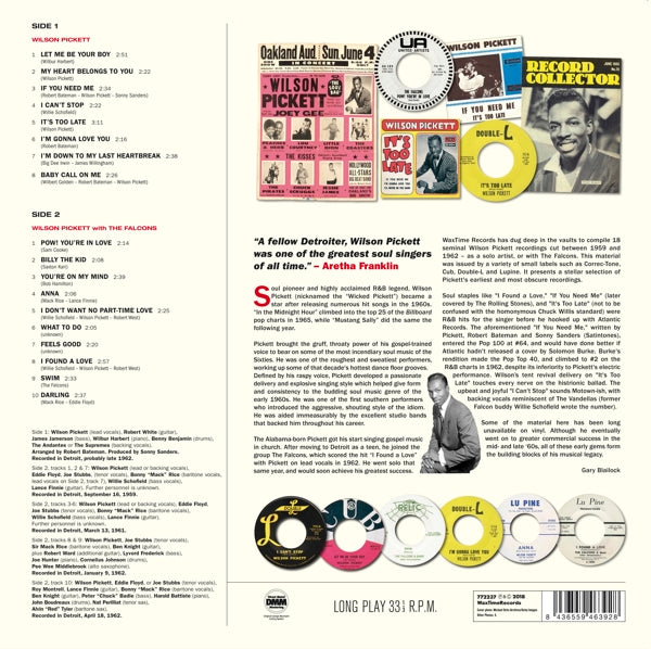  |  Vinyl LP | Wilson Pickett - Let Me Be Your Boy the Early Years, 1959-1962 (LP) | Records on Vinyl