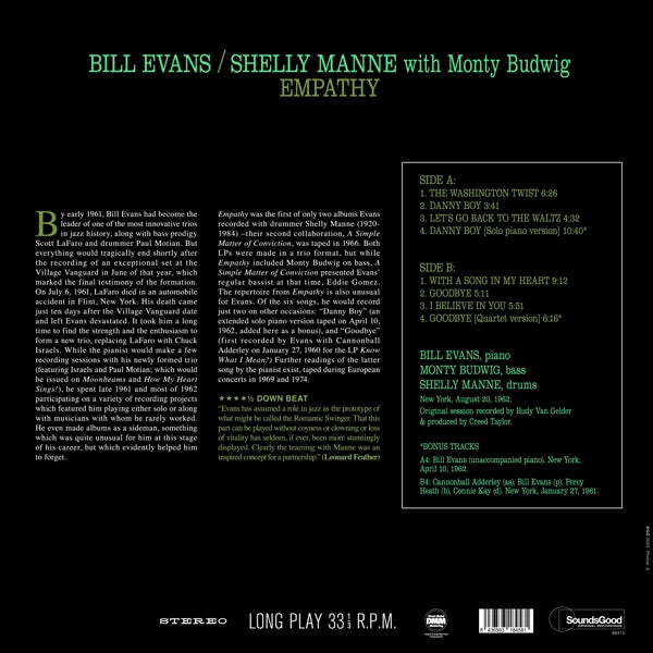 Bill/Shelly Manne/Monty Budwig Evans - Empathy (LP) Cover Arts and Media | Records on Vinyl