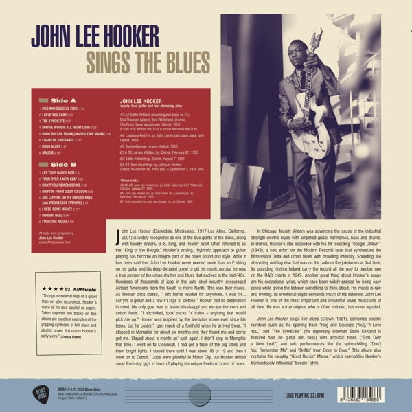 John Lee Hooker - Sings the Blues (LP) Cover Arts and Media | Records on Vinyl