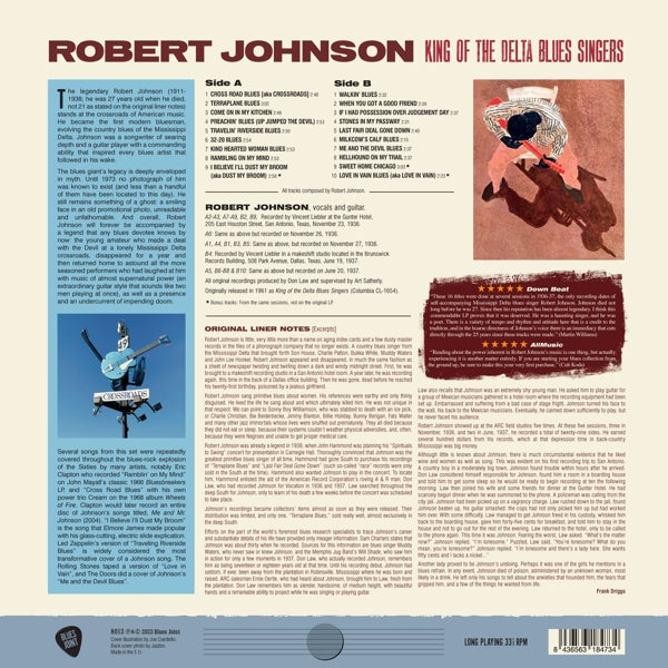 Robert Johnson - King of the Delta Blues Singers (LP) Cover Arts and Media | Records on Vinyl