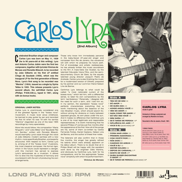 Carlos Lyra - 2nd Album (LP) Cover Arts and Media | Records on Vinyl