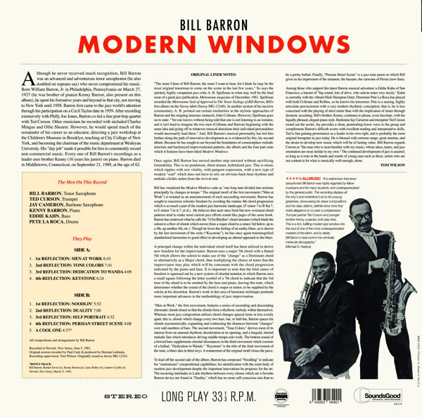 Bill Barron - Modern Windows (LP) Cover Arts and Media | Records on Vinyl