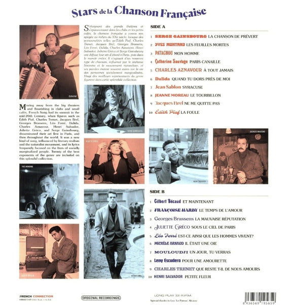 V/A - Stars De La Chanson Francaise (LP) Cover Arts and Media | Records on Vinyl