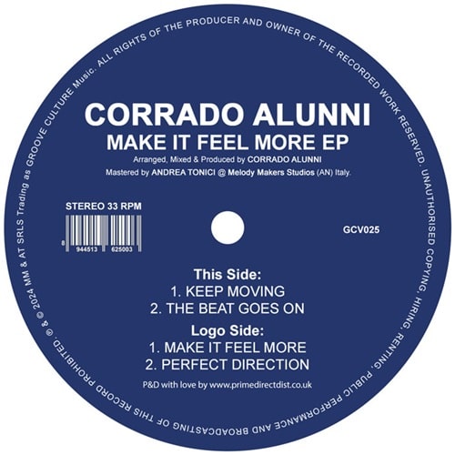 Corrado Alunni - Make It Feel More (Single) Cover Arts and Media | Records on Vinyl
