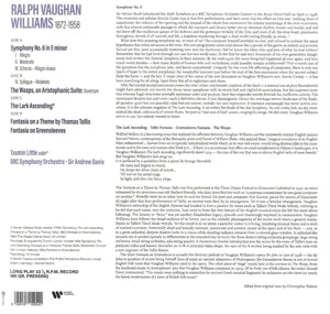 Tasmin / Bbc Symphony Orchestra / Andrew Davis Little - Vaughan Williams: the Lark Ascending//Symphony No. 6 (2 LPs)