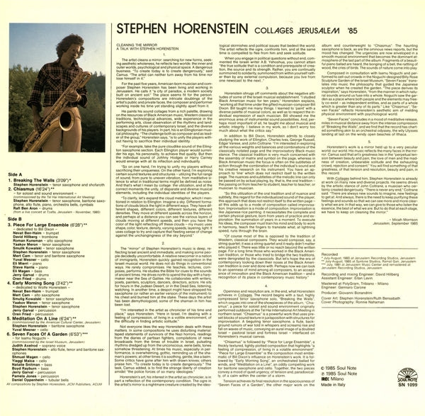 Stephen Horenstein - Collages  |  Vinyl LP | Stephen Horenstein - Collages  (LP) | Records on Vinyl
