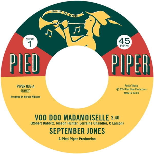 |  7" Single | September Jones/Freddy Butler - Voo Doo Mademoiselle/That's When I Need You (Single) | Records on Vinyl