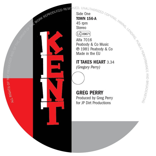  |  7" Single | Greg/Jocelyn Brown Perry - It Takes Heart (Single) | Records on Vinyl