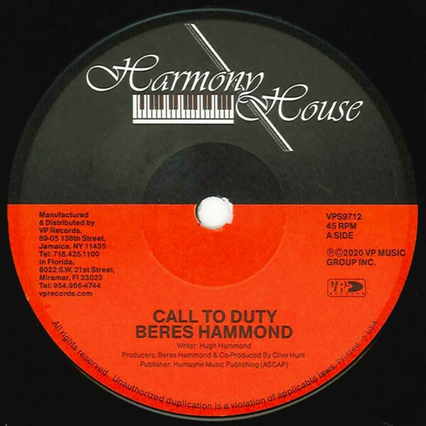  |  7" Single | Beres Hammond - Call To Duty/Survival (Single) | Records on Vinyl