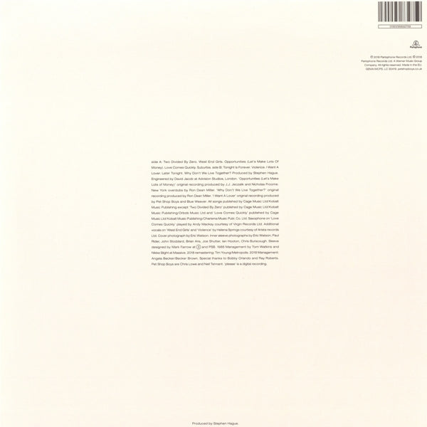 Pet Shop Boys - Please  |  Vinyl LP | Pet Shop Boys - Please  (LP) | Records on Vinyl