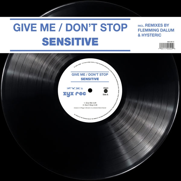 Sensitive - Give Me/Don't Stop |  12" Single | Sensitive - Give Me/Don't Stop (12" Single) | Records on Vinyl