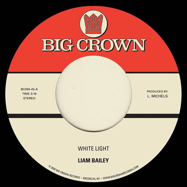 Liam Bailey - White Light |  7" Single | Liam Bailey - White Light (7" Single) | Records on Vinyl