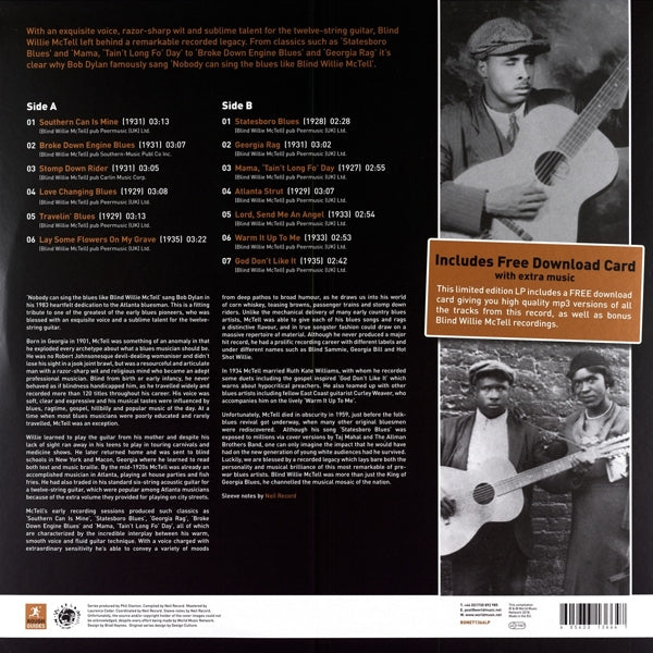 Blind Willie Mctell - Rough Guide To Blind.. |  Vinyl LP | Blind Willie Mctell - Rough Guide To Blind.. (LP) | Records on Vinyl
