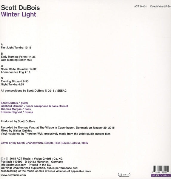 Scott Dubois - Winterlight |  Vinyl LP | Scott Dubois - Winterlight (LP) | Records on Vinyl