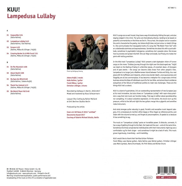 Kuu! - Lampedusa Lullaby |  Vinyl LP | Kuu! - Lampedusa Lullaby (LP) | Records on Vinyl