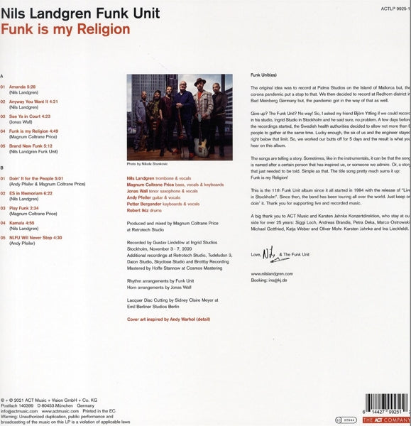 Nils Landgren Funk Unit - Funk Is My Religion  |  10" Single | Nils Landgren Funk Unit - Funk Is My Religion  (10" Single) | Records on Vinyl
