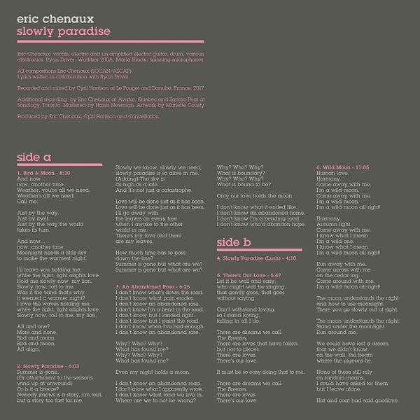 Eric Chenaux - Slowly Paradise |  Vinyl LP | Eric Chenaux - Slowly Paradise (LP) | Records on Vinyl