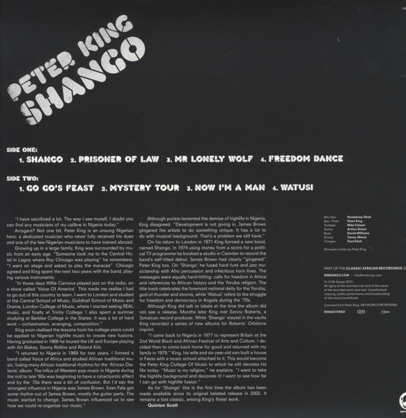 Peter King - Shango |  Vinyl LP | Peter King - Shango (LP) | Records on Vinyl