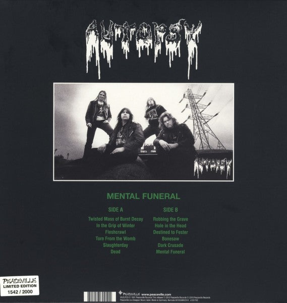 Autopsy - Mental Funeral  |  Vinyl LP | Autopsy - Mental Funeral  (LP) | Records on Vinyl