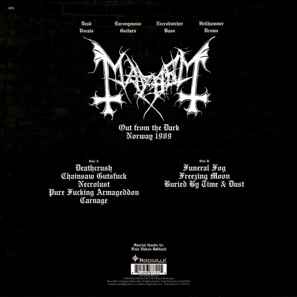 Mayhem - Out From The Dark  |  Vinyl LP | Mayhem - Out From The Dark  (LP) | Records on Vinyl