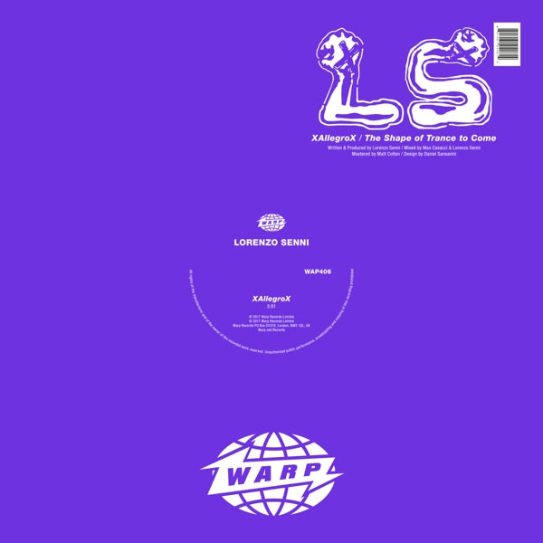  |  12" Single | Lorenzo Senni - Xallegrox / the Shape of Trance To Come (Single) | Records on Vinyl