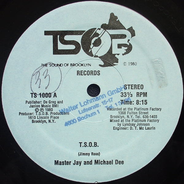  |  12" Single | Master Jay/Michael Dee - T.S.O.B. (Single) | Records on Vinyl