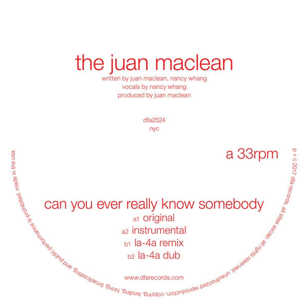  |  12" Single | Juan Maclean - Can You Ever Really Know Somebody (Single) | Records on Vinyl