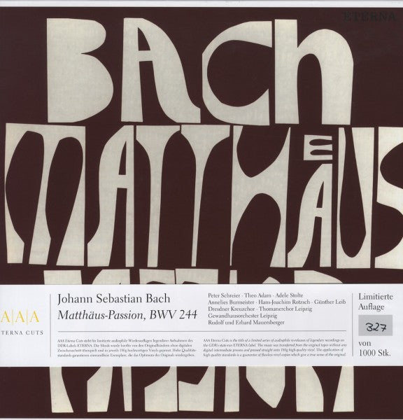  |  Vinyl LP | J.S. Bach - Matthaus-Passion (4 LPs) | Records on Vinyl