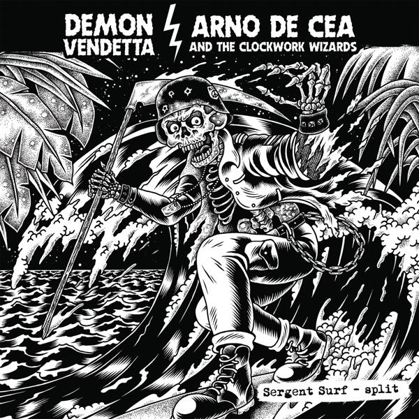 Demon Vendetta/Arno De Ce - Sergent Surf  |  10" Single | Demon Vendetta/Arno De Ce - Sergent Surf  (10" Single) | Records on Vinyl