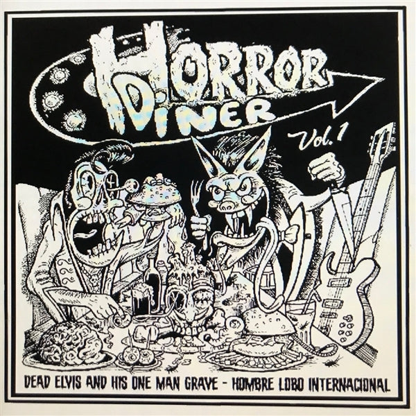  |  7" Single | Dead Elvis & His One Man Grave/Hombre Lobo Internacional - Horror Diner Vol.1 (Single) | Records on Vinyl