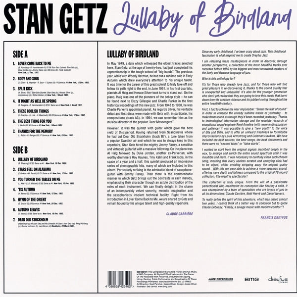 Stan Getz - Lullaby Of Birdland |  Vinyl LP | Stan Getz - Lullaby Of Birdland (LP) | Records on Vinyl