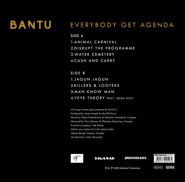 Bantu - Everybody Get Agenda |  Vinyl LP | Bantu - Everybody Get Agenda (LP) | Records on Vinyl