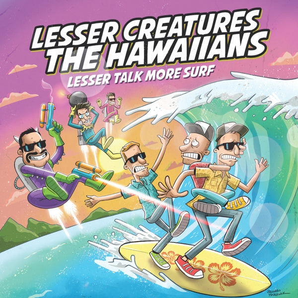  |  Vinyl LP | Hawaiians / Lesser Creatures - Less Talk, More Surf (LP) | Records on Vinyl