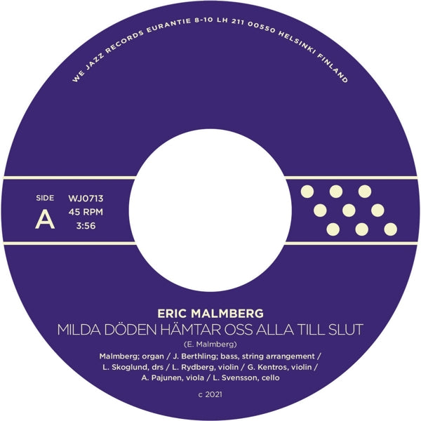  |  7" Single | Eric Malmberg -  Milda Doden Hamtar Oss Alla Till Slut (Single) | Records on Vinyl