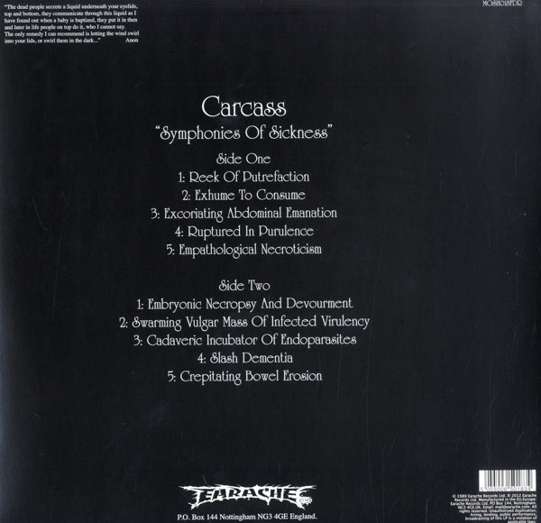 Carcass - Symphonies Of..  |  Vinyl LP | Carcass - Symphonies Of..  (LP) | Records on Vinyl