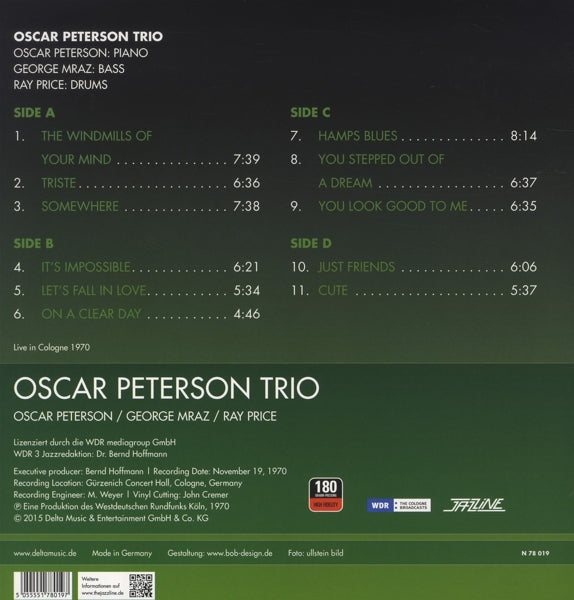 Oscar Peterson Trio - Live In Cologne 1970 |  Vinyl LP | Oscar Peterson Trio - Live In Cologne 1970 (2 LPs) | Records on Vinyl
