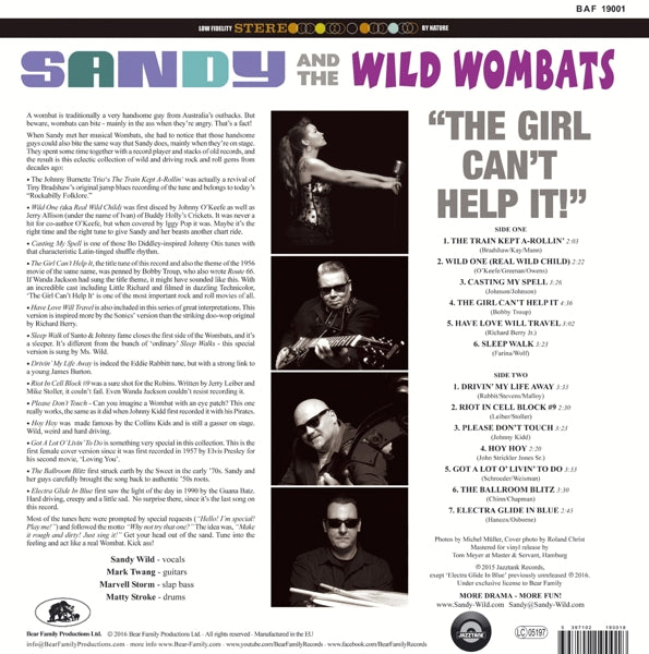 Sandy & The Wild Wombats - Girl Can't Help It  |  Vinyl LP | Sandy & The Wild Wombats - Girl Can't Help It  (LP) | Records on Vinyl
