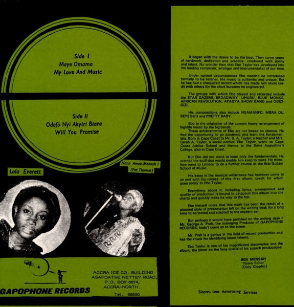 Ebo Taylor - My Love And Music |  Vinyl LP | Ebo Taylor - My Love And Music (LP) | Records on Vinyl