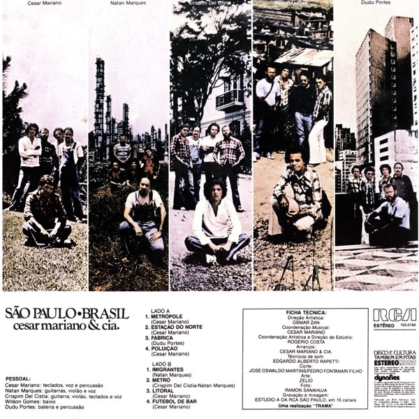 Cesar Mariano & Cia. - Sao Paulo Brasil |  Vinyl LP | Cesar Mariano & Cia. - Sao Paulo Brasil (LP) | Records on Vinyl