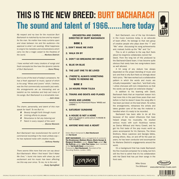 Burt Bacharach - Hit Maker!  |  Vinyl LP | Burt Bacharach - Hit Maker!  (LP) | Records on Vinyl