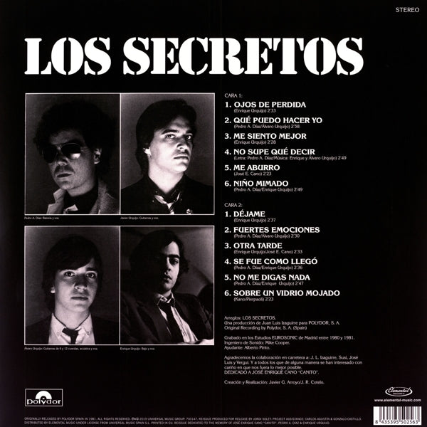 Los Secretos - Los Secretos  |  Vinyl LP | Los Secretos - Los Secretos  (LP) | Records on Vinyl