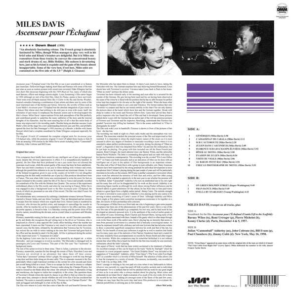 Miles Davis - Ascenseur Pour L'echafaud |  Vinyl LP | Miles Davis - Ascenseur Pour L'echafaud (LP) | Records on Vinyl