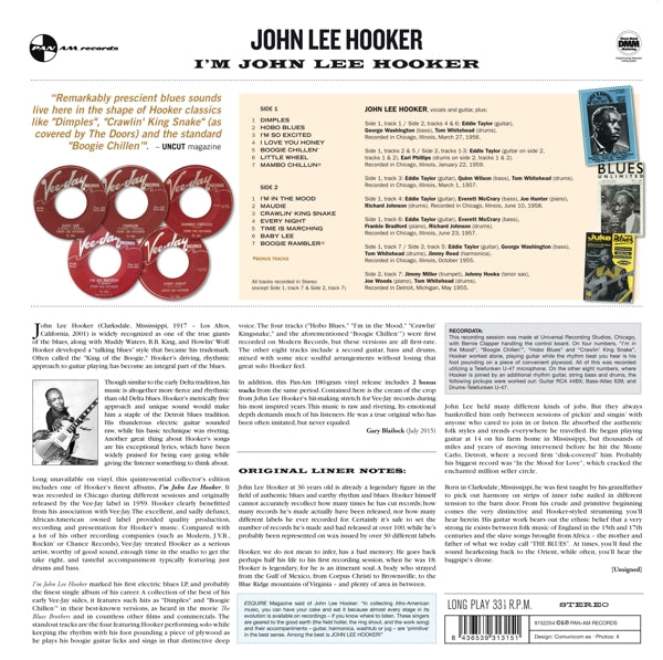 John Lee Hooker - I'm John Lee Hooker  |  Vinyl LP | John Lee Hooker - I'm John Lee Hooker  (LP) | Records on Vinyl