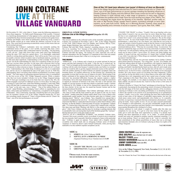 John Coltrane - Live At The..  |  Vinyl LP | John Coltrane - Live At The Village Vanguard  (LP) | Records on Vinyl