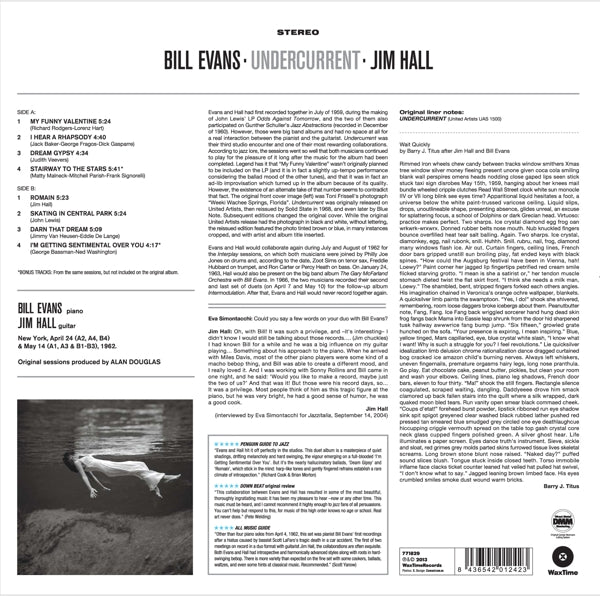 Bill Evans & Jim Hall - Undercurrent  |  Vinyl LP | Bill Evans & Jim Hall - Undercurrent  (LP) | Records on Vinyl